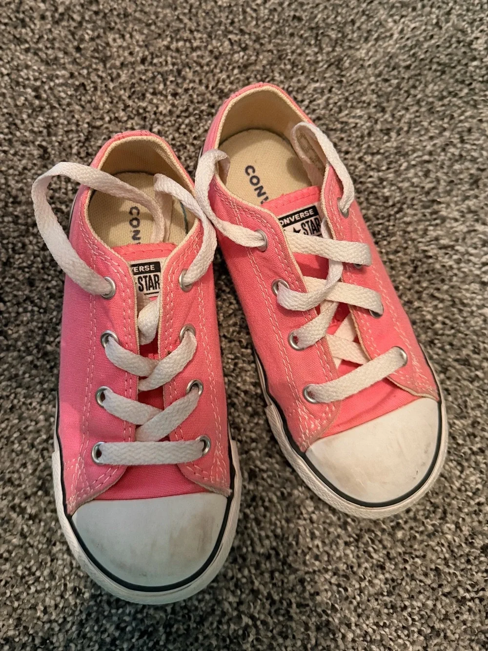 Converse Kids Pink Canvas Low-Top Sneakers